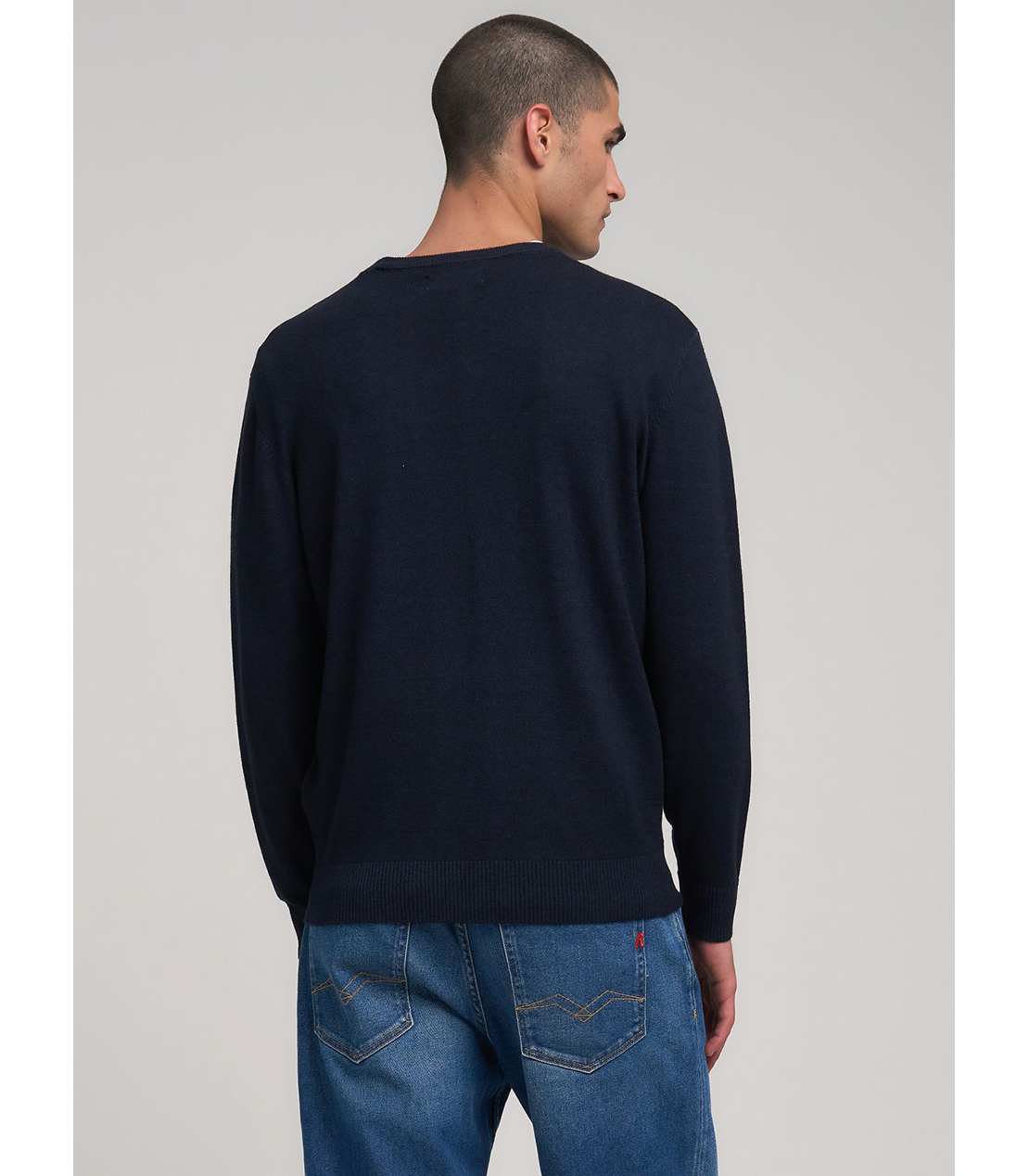 R刺しゅうウールブレンドプルオーバー 詳細画像 ダークブルー 3